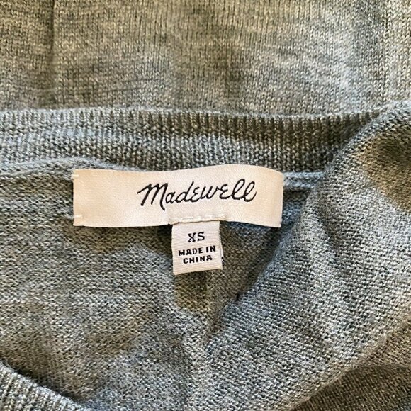 Madewell Northlight Merino wool pullover hi low sweater style F5570 Women's XS - Picture 6 of 7